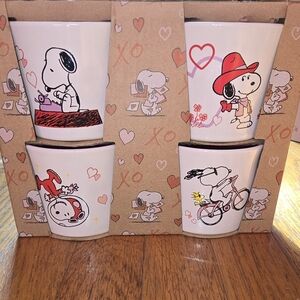 Rae Dunn Peanuts Snoopy Valentine's Day Ramekins Set of 4